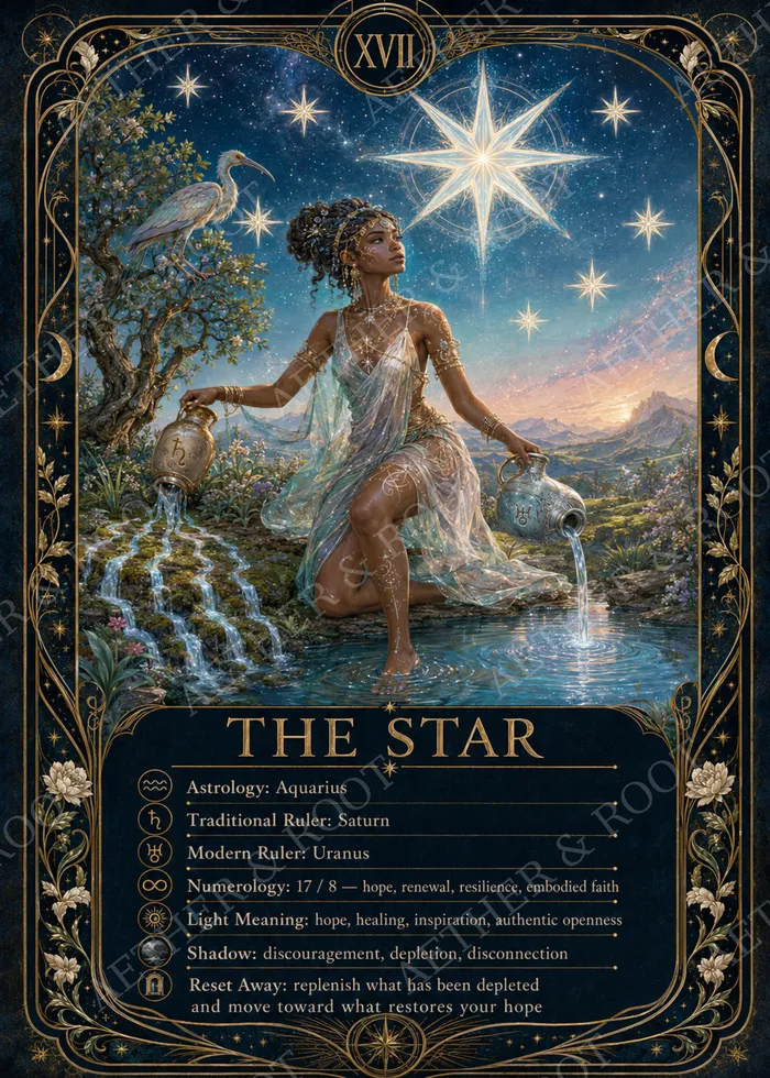 The Star card from the Celestial Tarot