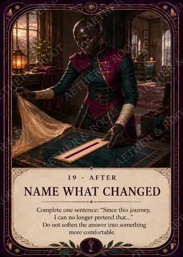 Card 19, Name What Changed — Reset Key deck