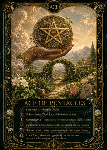 Ace of Pentacles — Celestial Tarot