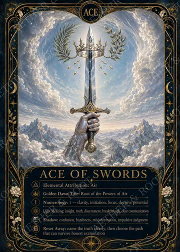 Ace of Swords — Celestial Tarot